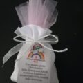 Ciondolo arcobaleno con velo rosa