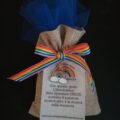 Ciondolo arcobaleno con velo blu